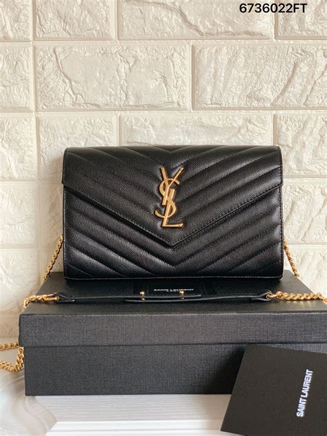 ysl gold bag|ysl black bag gold chain.